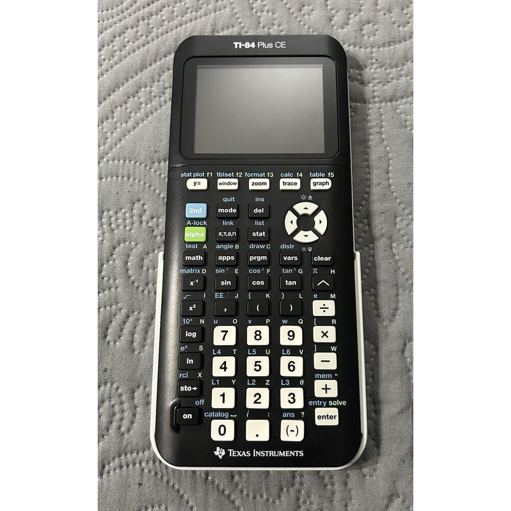 Texas Instruments TI-84 Plus CE Graphing Calculator, Large LCD Display, Battery